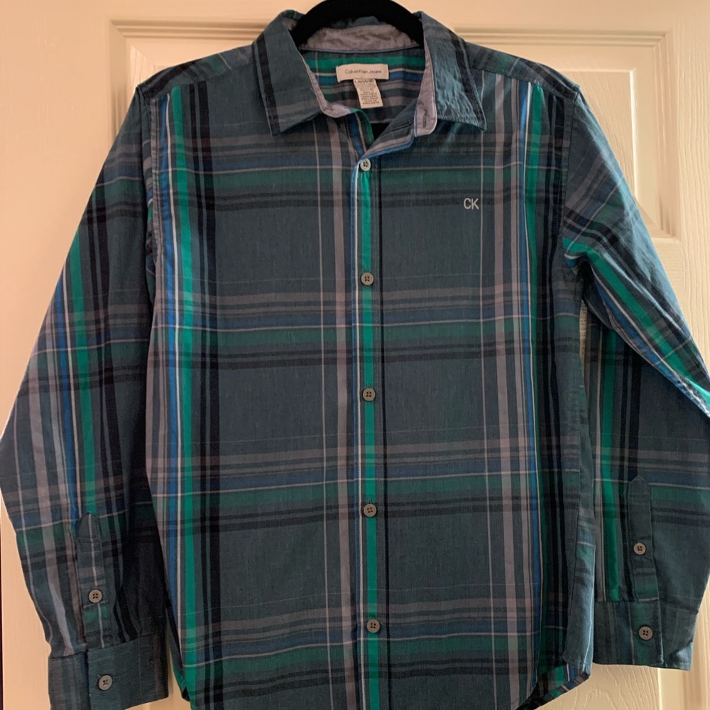 Boys Calvin Klein long sleeve shirt, size 14!